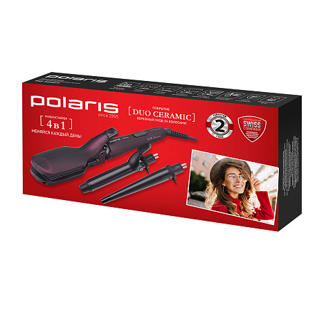 Набор щипцов для моделирования волос Polaris PHS 3058K (4 в 1) - фото №18
