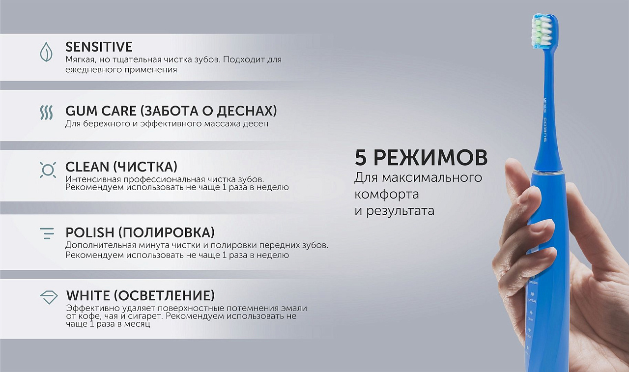 Электрическая зубная щетка Polaris PETB 0105 TC - rich_content №2