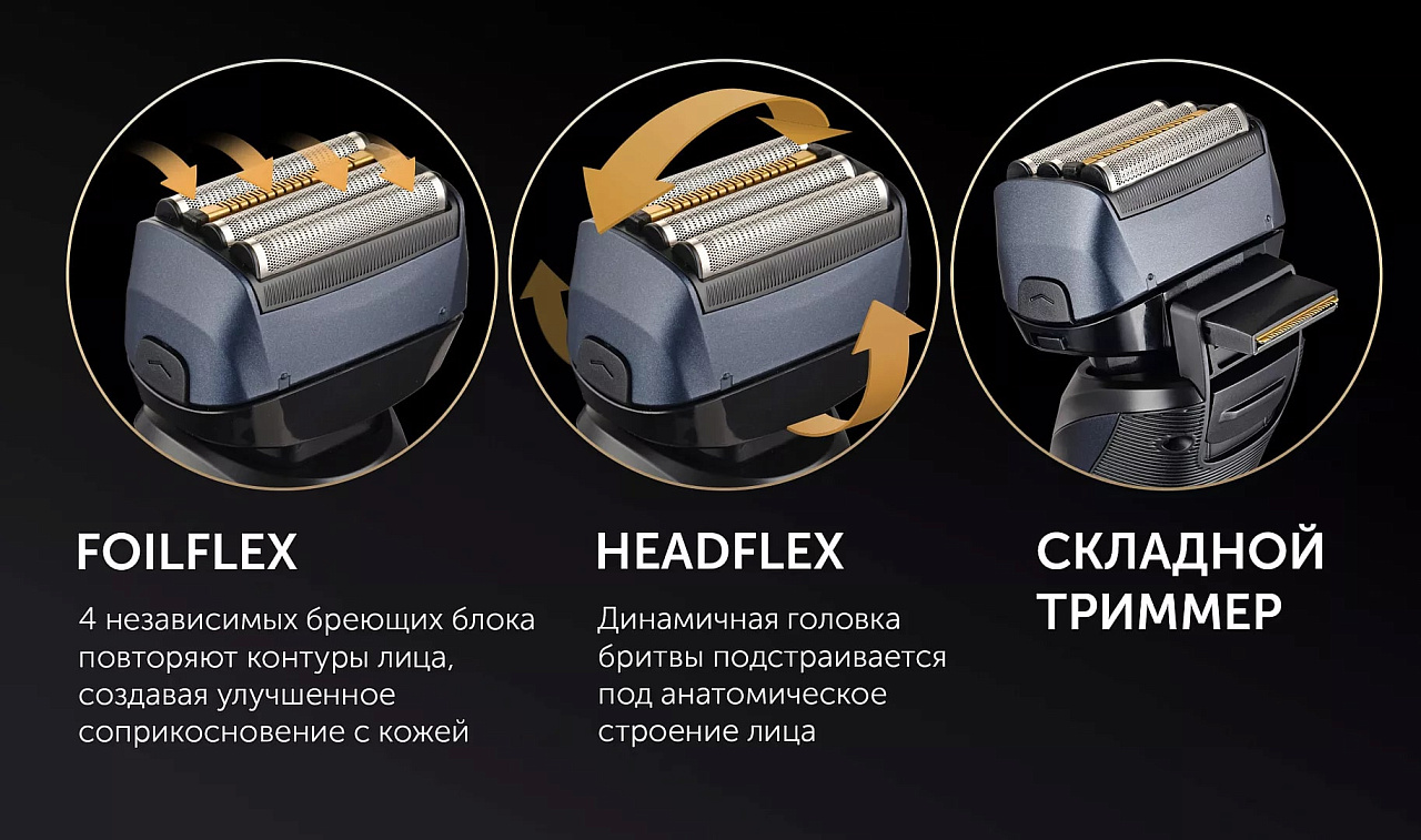 Электрическая бритва Polaris PMF 1016RC wet&dry 7D PROF 4+ - rich_content №11