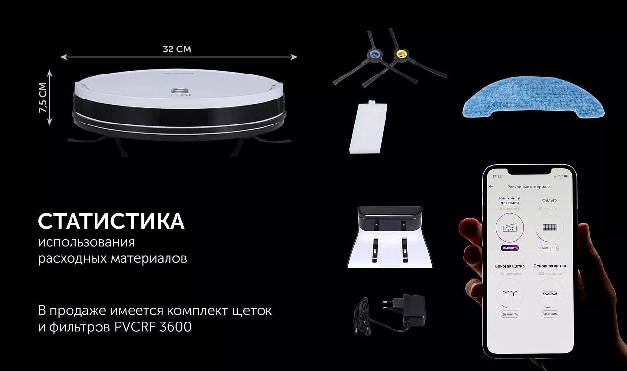 Робот-пылесос Polaris PVCR G2 0926W Wi–Fi IQ Home - rich_content №8