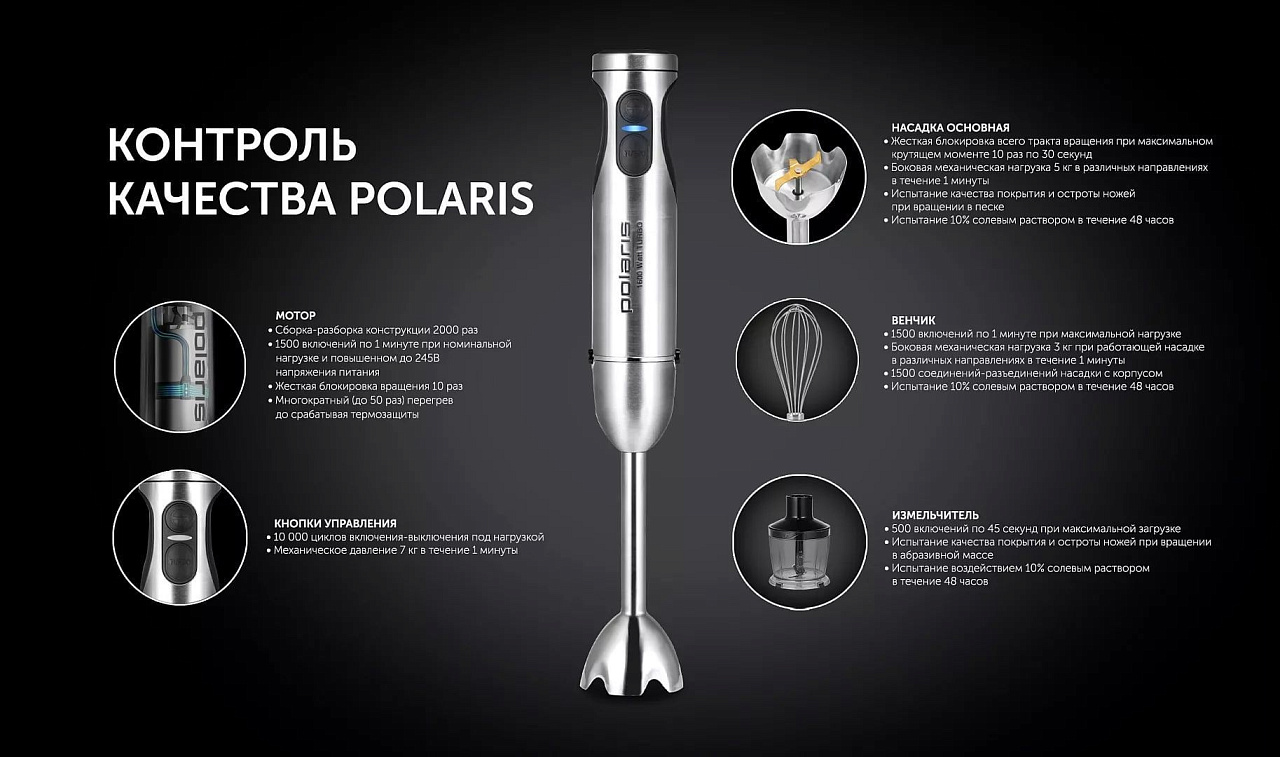 Блендер ручной Polaris PHB 1637AL CUBE - rich_content №5