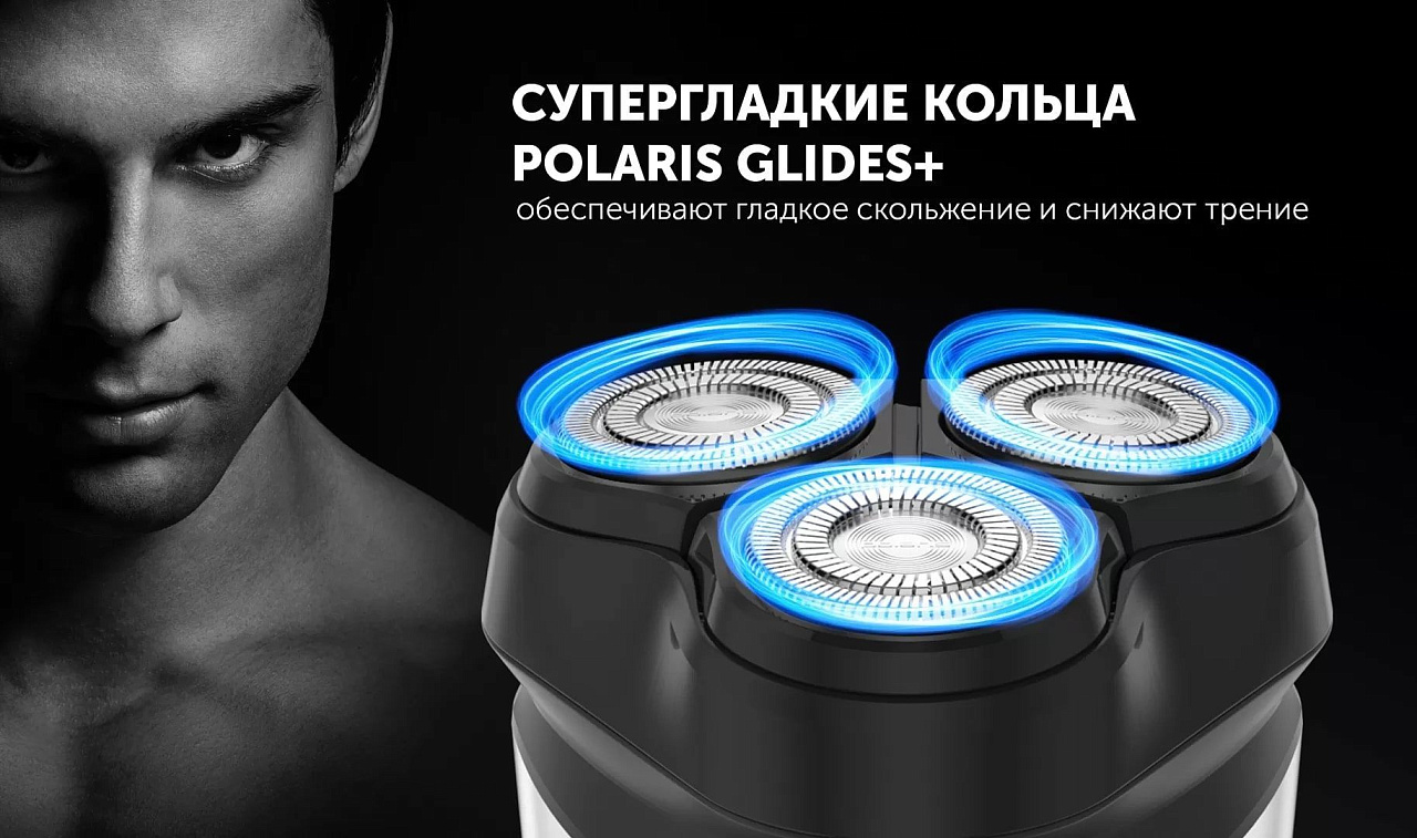 Электрическая бритва Polaris PMR 0613RC wet&dry 4D PRO 5 blades+ - rich_content №3