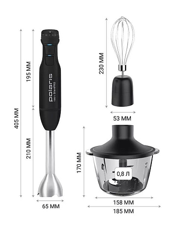 Погружной блендер Polaris PHB 1510GL Silent - фото №5