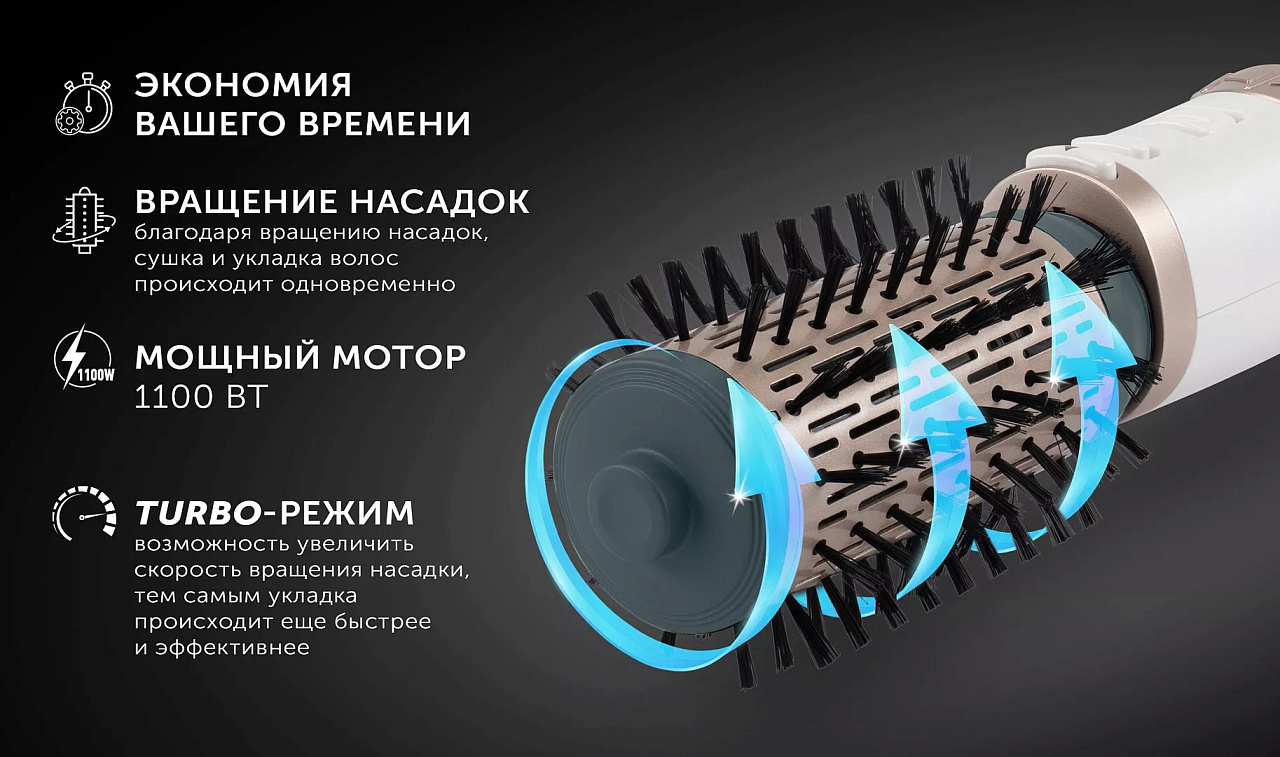 Фен-расческа для моделирования PHSB 1122Ri Quatro Ionic - rich_content №2
