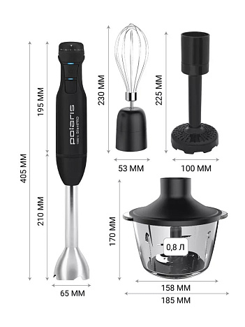 Погружной блендер Polaris PHB 1517GL Silent - фото №13