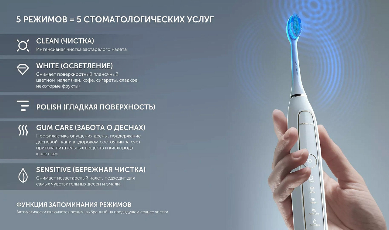 Электрическая зубная щетка Polaris PETB 0101 TC - rich_content №2