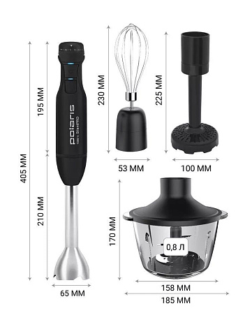 Погружной блендер Polaris PHB 1517GL Silent - фото №6